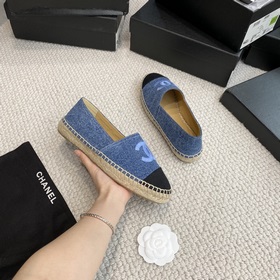 Chanel классические рыбацкие туфли в полной коллекции цвета хаки!