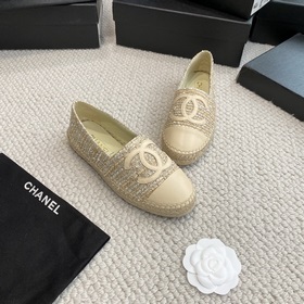 Chanel классические рыбацкие туфли в полной коллекции цвета хаки!