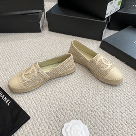 Chanel классические рыбацкие туфли в полной коллекции цвета хаки!