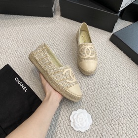 Chanel классические рыбацкие туфли в полной коллекции цвета хаки!