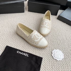 Chanel классические рыбацкие туфли в полной коллекции цвета хаки!