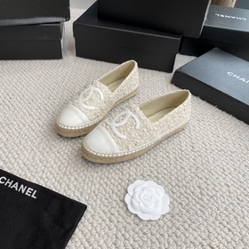 Chanel классические рыбацкие туфли в полной коллекции цвета хаки!