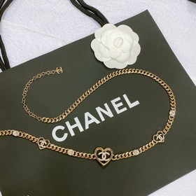 chanel 23 Сердцевидная цепочка на талию Классический двойной симв