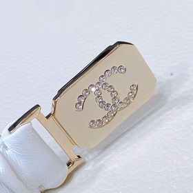 chanel 23s c стразы, квадратная застежка с логотипом, телячья кож