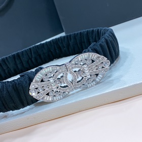 chanel 23 серебристый металлический стразы черный популярный сред