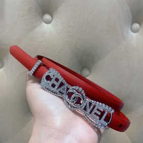 chanel 23 cc стразы из кожи теленка, серебристый металл, ремень 