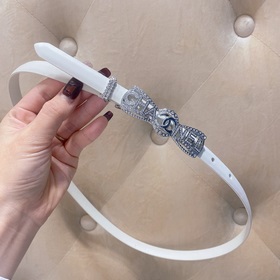 chanel 23 cc стразы из кожи теленка, серебристый металл, ремень