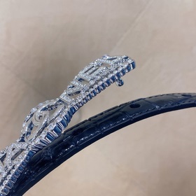 chanel 23 cc стразы из кожи теленка, серебристый металл, ремень 
