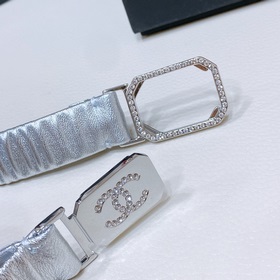 chanel 23s c стразы, квадратная застежка с логотипом, телячья кож