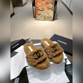 Chanel Новейшие шерстяные тапочкиз серии «Маленький Шанель»... П