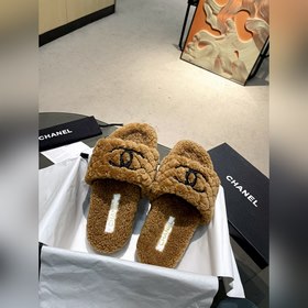 Chanel Новейшие шерстяные тапочкиз серии «Маленький Шанель»... П