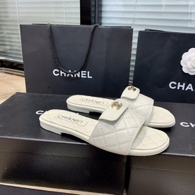 Chanel 2024 ромбовидные тапочки Фотографии деталей товара, приобр