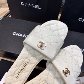 Chanel 2024 ромбовидные тапочки Фотографии деталей товара, приобр