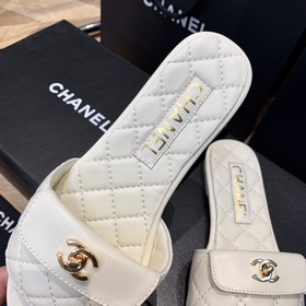 Chanel 2024 ромбовидные тапочки Фотографии деталей товара, приобр
