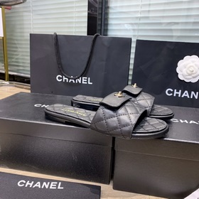 Chanel 2024 ромбовидные тапочки Фотографии деталей товара, приобр