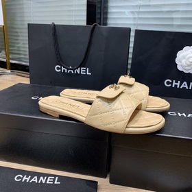 Chanel 2024 ромбовидные тапочки Фотографии деталей товара, приобр