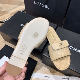Chanel 2024 ромбовидные тапочки Фотографии деталей товара, приобр