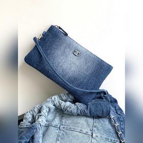 Новейшая сумка CHANEL 22 из денима Джинсовая ткань, сочетающаяся 