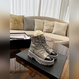 Chanel 23b осенне-зимние туфли на толстой подошве с двойным C-обр
