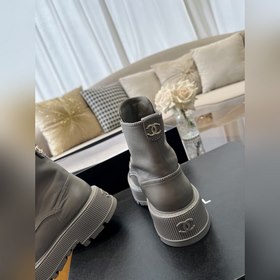 Chanel 23b осенне-зимние туфли на толстой подошве с двойным C-обр