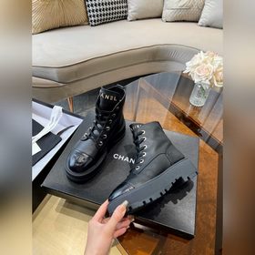 Chanel 23b осенне-зимние туфли на толстой подошве с двойным C-обр