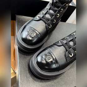 Chanel 23b осенне-зимние туфли на толстой подошве с двойным C-обр