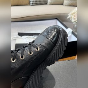 Chanel 23b осенне-зимние туфли на толстой подошве с двойным C-обр
