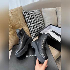 Chanel 23b осенне-зимние туфли на толстой подошве с двойным C-обр