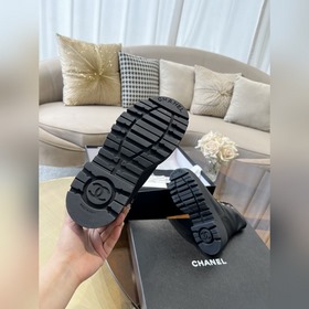 Chanel 23b осенне-зимние туфли на толстой подошве с двойным C-обр