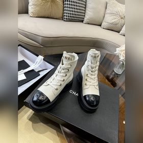 Chanel 23b осенне-зимние туфли на толстой подошве с двойным C-обр