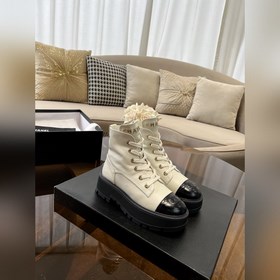 Chanel 23b осенне-зимние туфли на толстой подошве с двойным C-обр