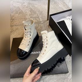 Chanel 23b осенне-зимние туфли на толстой подошве с двойным C-обр