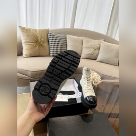 Chanel 23b осенне-зимние туфли на толстой подошве с двойным C-обр