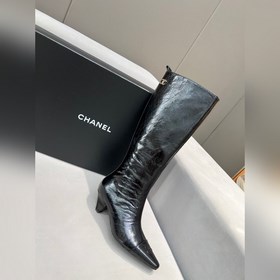 Chanel/Chanel модные ботинки с двойным C-образным носком, материа