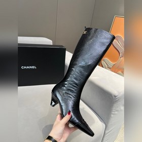 Chanel/Chanel модные ботинки с двойным C-образным носком, материа