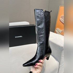 Chanel/Chanel модные ботинки с двойным C-образным носком, материа