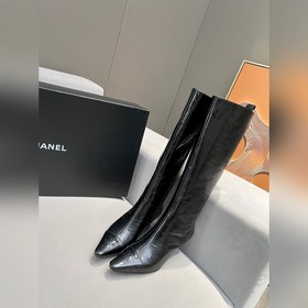 Chanel/Chanel модные ботинки с двойным C-образным носком, материа