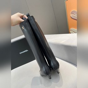 Chanel/Chanel модные ботинки с двойным C-образным носком, материа