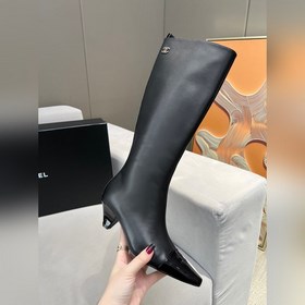Chanel/Chanel модные ботинки с двойным C-образным носком, материа