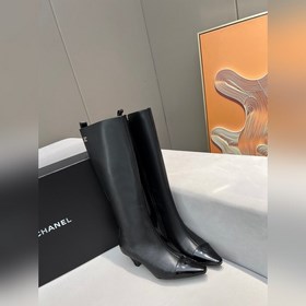 Chanel/Chanel модные ботинки с двойным C-образным носком, материа