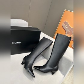 Chanel/Chanel модные ботинки с двойным C-образным носком, материа