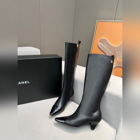 Chanel/Chanel модные ботинки с двойным C-образным носком, материа