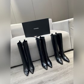 Chanel/Chanel модные ботинки с двойным C-образным носком, материа