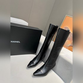 Chanel/Chanel модные ботинки с двойным C-образным носком, материа