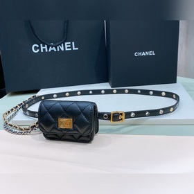 chanel Поясная сумка из овечьей кожи с латунными фурнитурами, мод