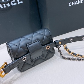 chanel Поясная сумка из овечьей кожи с латунными фурнитурами, мод
