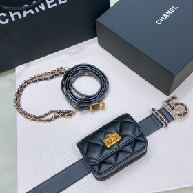 chanel Поясная сумка из овечьей кожи с латунными деталями, модная