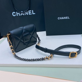 chanel Поясная сумка из овечьей кожи с латунными фурнитурами, мод