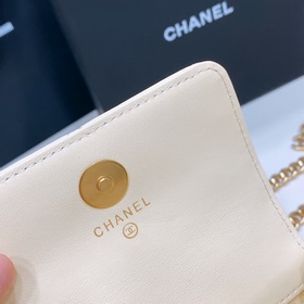 chanel 23 кожаный поясной кошелек с латунными деталями, модный и 