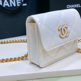 chanel 23 кожаный поясной кошелек с латунными деталями, модный и 
